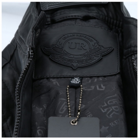 URBAN REPUBLIC Faux Leather Moto Black Jacket Kids Medium M 5-6 - Picture 3 of 5